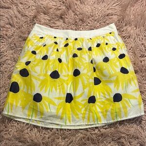 Lilly Pulitzer Erin Sunflower Pleated Skirt - Classic White